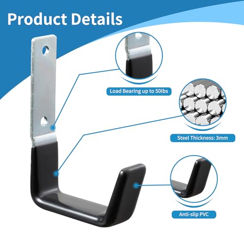 Heavy Duty Steel Garage Hooks (Small-4PC)