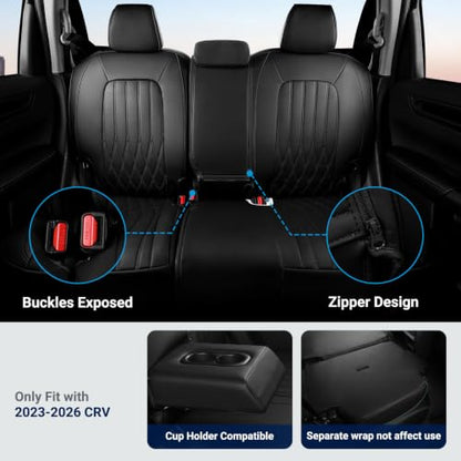 Custom for Honda CRV Seat Covers 2023 (Black / CR-V2023-2026 EX,EXL,LX ,Sport,Hybrid)