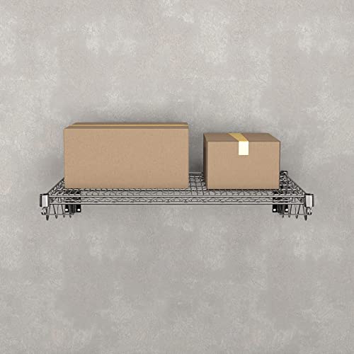 24" x 36" Chrome Wire Wall Mount Shelf (Chrome / 24" x 36")