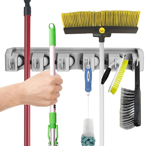 Wall Organizer with Adjustable Slots and Hooks (ONE PACK)