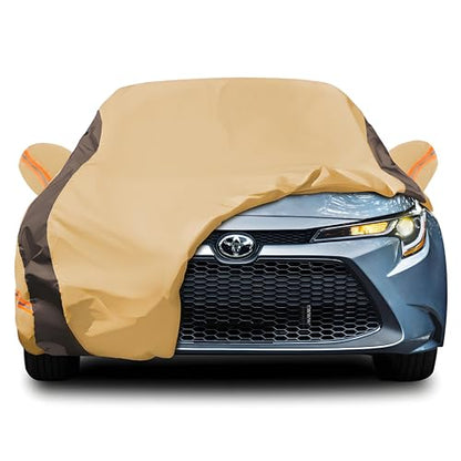 Corolla Car Cover Heavy Duty Waterproof All Weather Compatible with Toyota Corolla Sedan (A Compatible with Toyota Corolla)