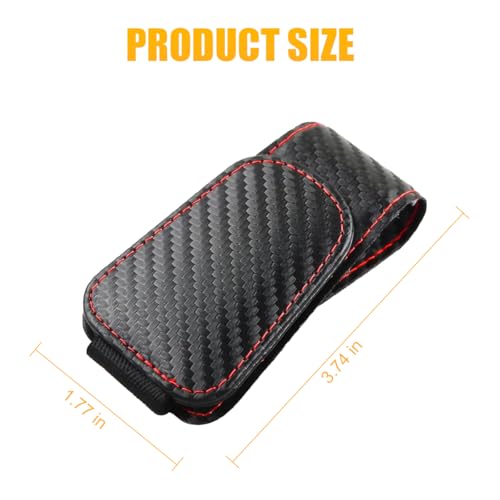 2PCS Sunglasses Holders for Car Sun Visor (2 Pack / Black/Carbon Fiber)