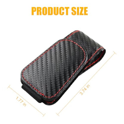 2PCS Sunglasses Holders for Car Sun Visor (2 Pack / Black/Carbon Fiber)