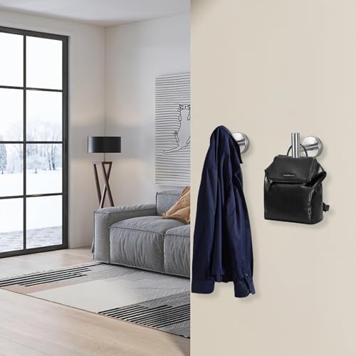 Bath Towel Hooks (Brushed Nickel / 8 Pack)