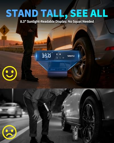 Dual Cylinder Tire Inflator Portable Air Compressor With 8.3 (Dual-cylinder-blue)