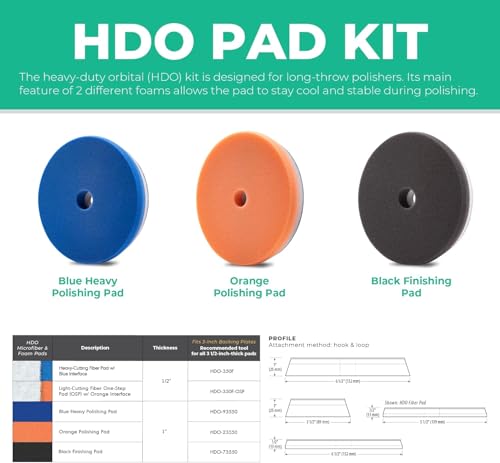 6.5" HDO Orange Foam Polishing Pad (6.5" / Orange Polishing Pad)