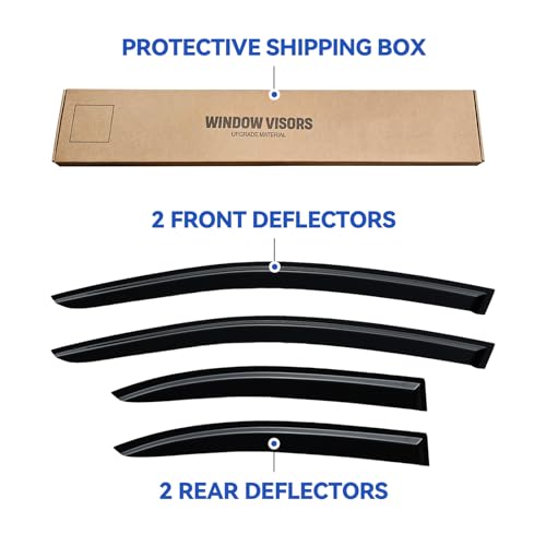 Window Visors Rain Guards for 2008 (2008-2017 Mitsubishi Lancer)