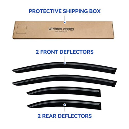 Window Visors Rain Guards for 2008 (2008-2017 Mitsubishi Lancer)