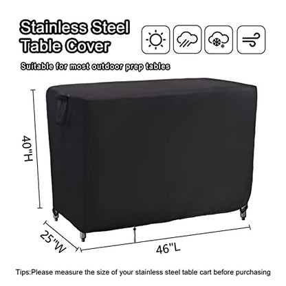 Grill Cart Cover for Metal Prep Cart 46''L x 25''W x 40''H