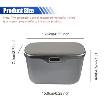 Car Trash Can with Lid (Gray)