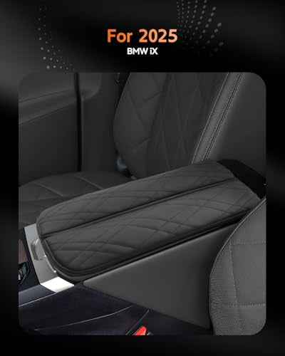 for 2022 2025 2026 BMW iX Center Console Cover Armrest Box Cover for 2025 2026 iX (BMW iX Black Thickened)