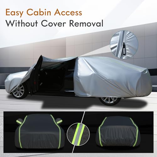 Car Cover for Automobiles Waterproof (Silver / 3XL：for Sedan(Lenght 170"-190"))