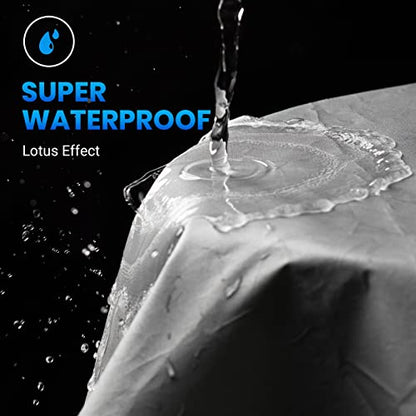 Motorcycle Cover Waterproof Outdoor Motorcycle Cover Heavy Duty (Silver / 86.6")