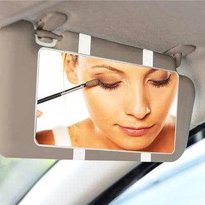 2 PCS Car Sun Visor Mirror (White)