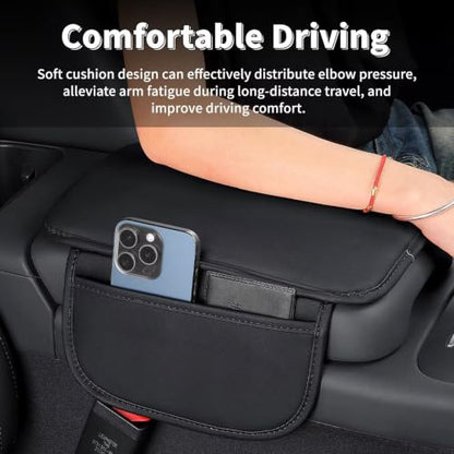 Upgraded Center Console Cover Fit for Subaru Solterra 04 (Fit for Subaru Solterra / #004 Black)