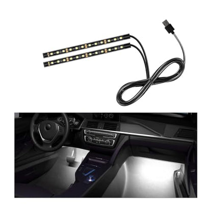 Car LED Strip Light (White / 24 LED, USB Port)