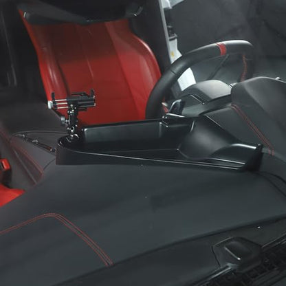 Dashboard Storage Tray Behind Navigation Screen with Phone Holder for Corvette C8 Stingray 2020 (Type B)