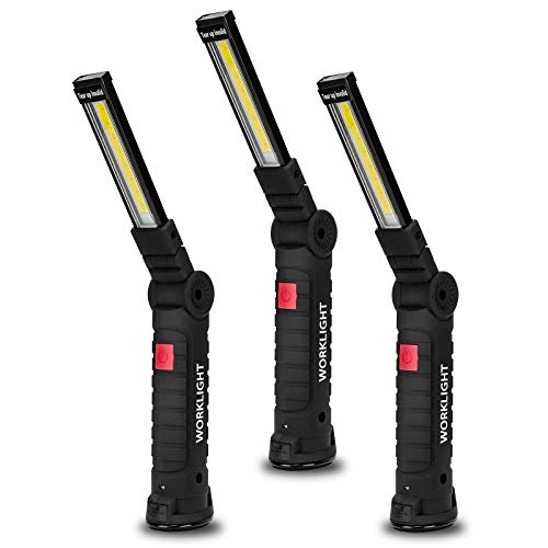 Gifts for Men 3Pack LED Flashlight (Black / 3 Pack)