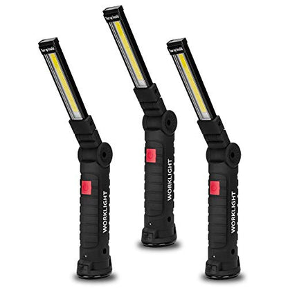 Gifts for Men 3Pack LED Flashlight (Black / 3 Pack)