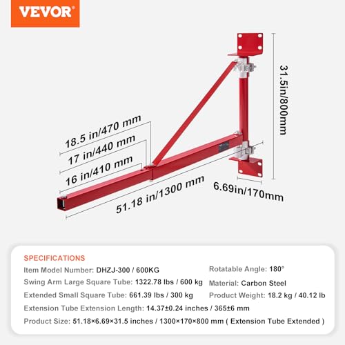 Wall Mount Jib Crane (660/1320 LBS)