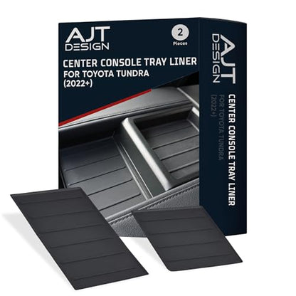 Center Console Tray Liner for Tundra (Pack of 2 / 2022+ Tundra SR, SR5, Limited & 2023+ Sequoia)