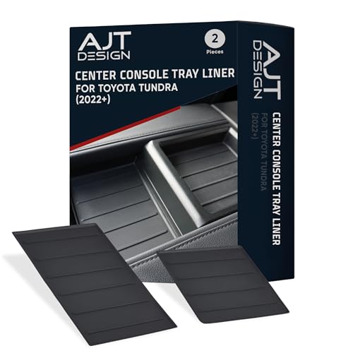 Center Console Tray Liner for Tundra (Pack of 2 / 2022+ Tundra SR, SR5, Limited & 2023+ Sequoia)
