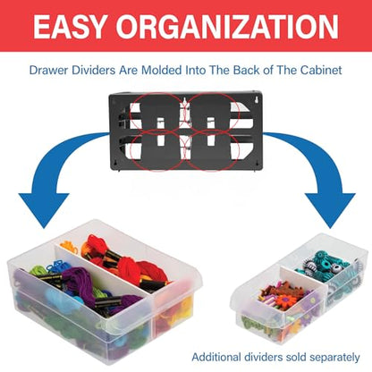 26 Drawer Plastic Storage Cabinet (Yellow / 26 Drawer / 1 Pack)