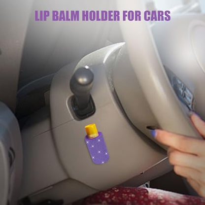 Upright Car Chapstick Holder (Purple)