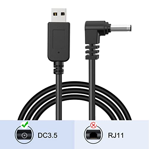 USB to DC3.5 Radar Detector Cable 6.6ft for Escort (DC3.5-6.56ft)