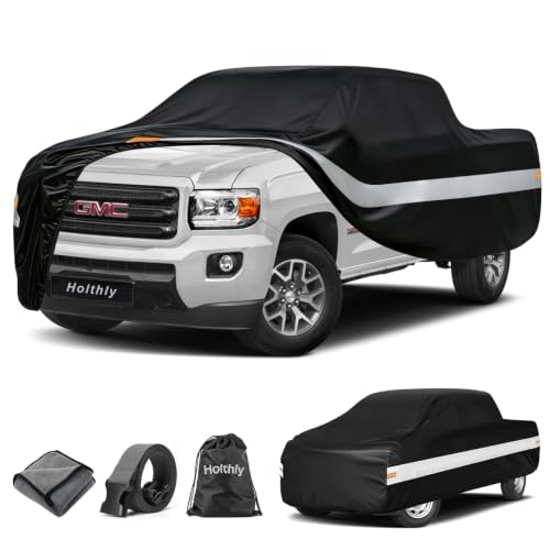 10 Layers Truck Cover Waterproof All Weather Custom Fit GMC Canyon (Black Gray / Custom Fit for GMC Canyon)