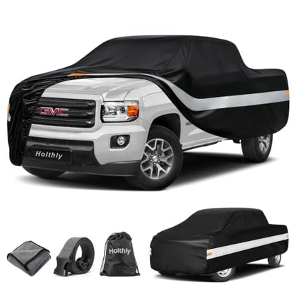 10 Layers Truck Cover Waterproof All Weather Custom Fit GMC Canyon (Black Gray / Custom Fit for GMC Canyon)