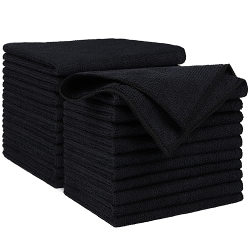 Microfiber Cleaning Cloth Black 20PK (Black / 20PK)