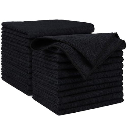 Microfiber Cleaning Cloth Black 20PK (Black / 20PK)