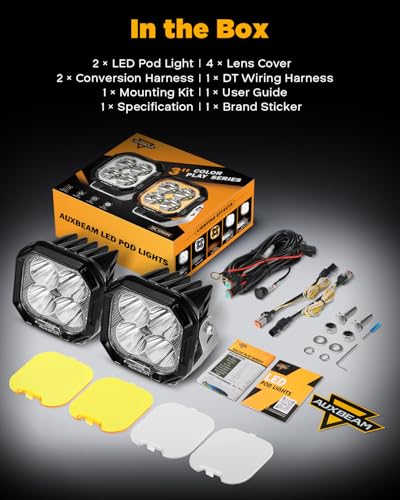 Color Play Series 3" LED Pods Hyper Spot Beam Driving Lights 2 (Color Play 3" Spot Beam)