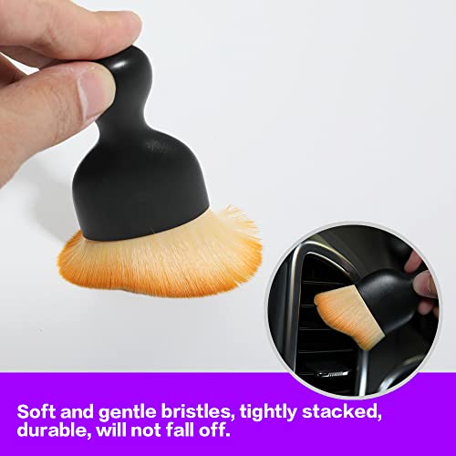 Car Interior Detailing Brush (Brown With Cap)