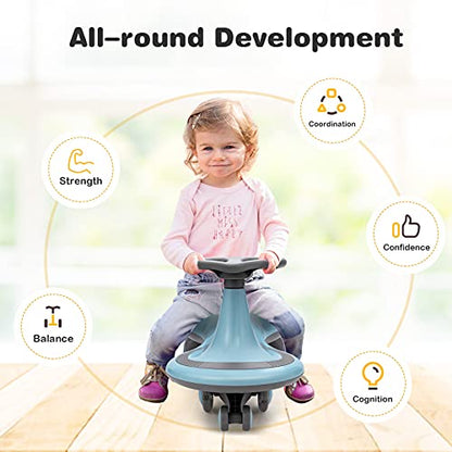 Wiggle Car 2 in 1 Swing Car for Kids (Blue)