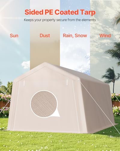 Outdoor Storage Shed (Beige / 10x15x8ft)