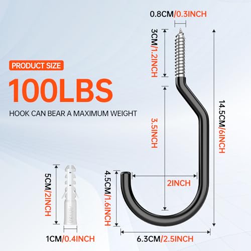 8 Pack Heavy Duty Bike Hook (8-Piece)