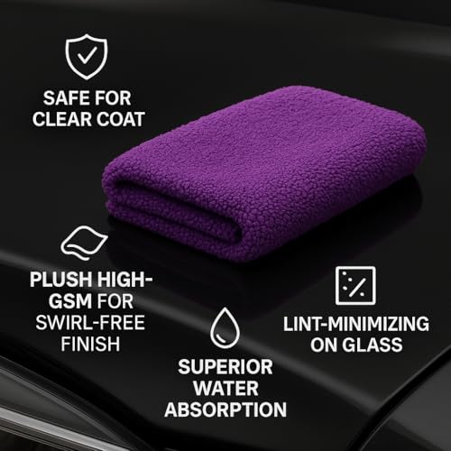 Paks Edgeless Microfiber Towels for Cars (16 x 16 Inch)