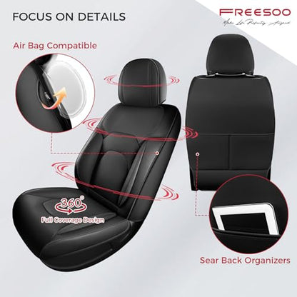 Car Seat Covers Full Set (Black / 5 Pcs Full Set)