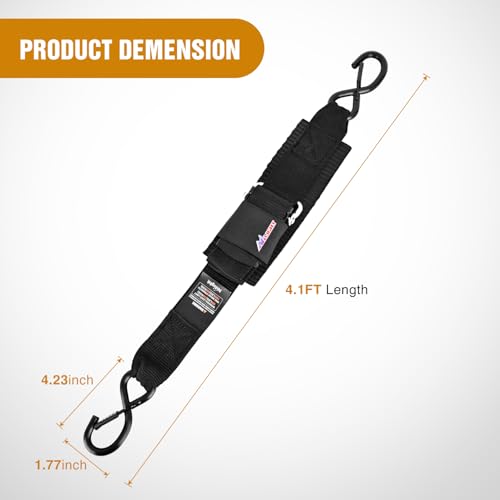 Tie Down Kits 2 PCS 2" x 48" Adjustable Boat Trailer Straps (2in x 48in Boat Trailer Straps)