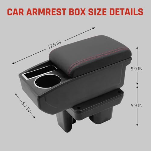 Armrest Box for Toyota Hilux Accessories (Red Thread)