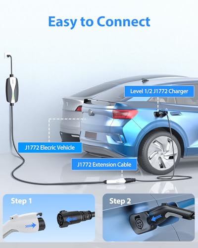 J1772 EV Charger Extension Cable (40Amp-21FT)