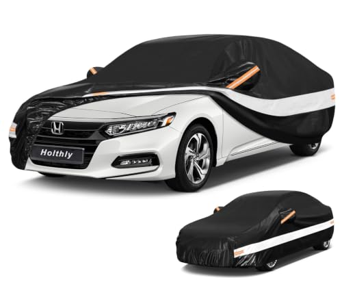 10 Layers Car Cover Custom Fit for Honda Accord (Black Gray / Custom Fit for Honda Accord)