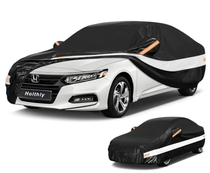 10 Layers Car Cover Custom Fit for Honda Accord (Black Gray / Custom Fit for Honda Accord)