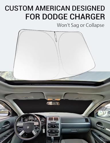 Custom Fit Car Windshield Sun Shade for 2006 (2006–2010 Dodge Charger)