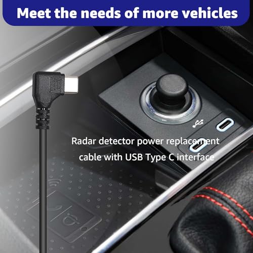 USB C to RJ11 Radar Detector Power Cord for Escort Uniden Cobra (4.92FT)