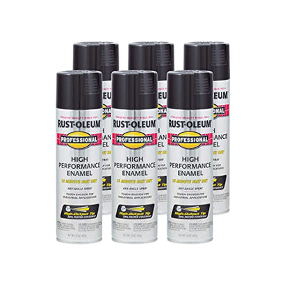 Professional High Performance Gloss Black Spray Paint (Gloss Black / 15 Ounce (Pack of 6))