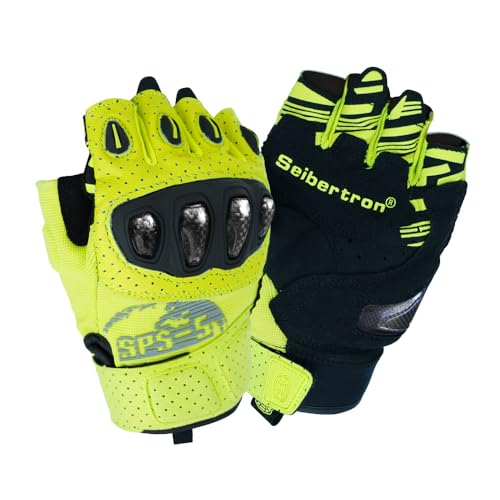 SPS 5 Unisex Touchscreen Road Racing Motorcycle MTB Sports Gloves Also fit BMX MX ATV Mountain Bike Bicycle Cycling Off (Yellow SPS-5 / S Adult)