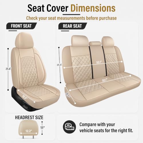 Car Seat Cover (N3 Beige / Full Set)